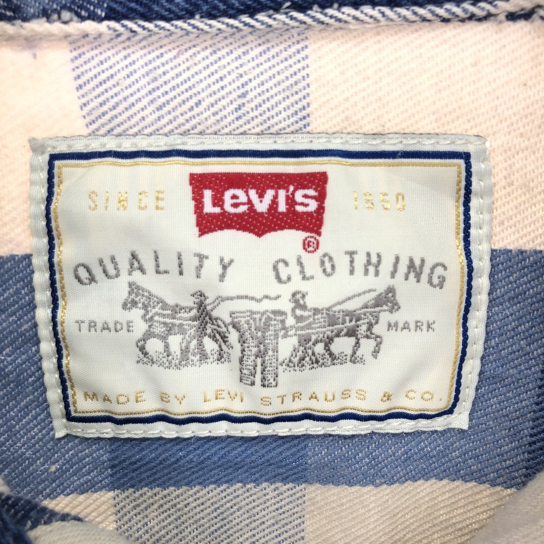 Levi's(リーバイス)の古着 90年代 リーバイス Levi's 長袖 フランネルチェックシャツ レディースM ヴィンテージ /eaa414414 レディースのトップス(シャツ/ブラウス(長袖/七分))の商品写真