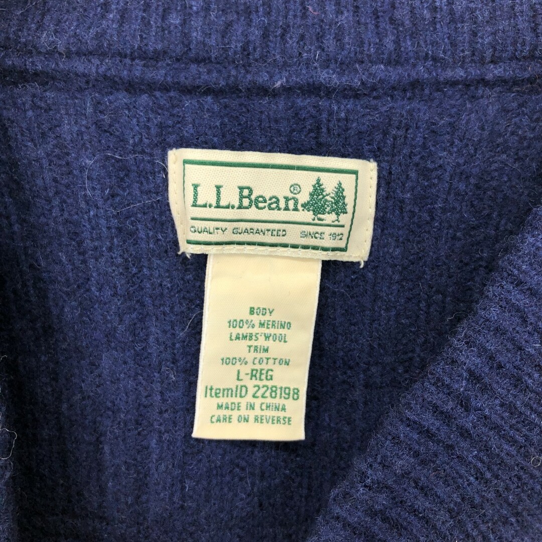 L.L.Bean(エルエルビーン)の古着 00年代 エルエルビーン L.L.Bean ヘンリーネック コマンドセーター メンズL /eaa397488 メンズのトップス(ニット/セーター)の商品写真