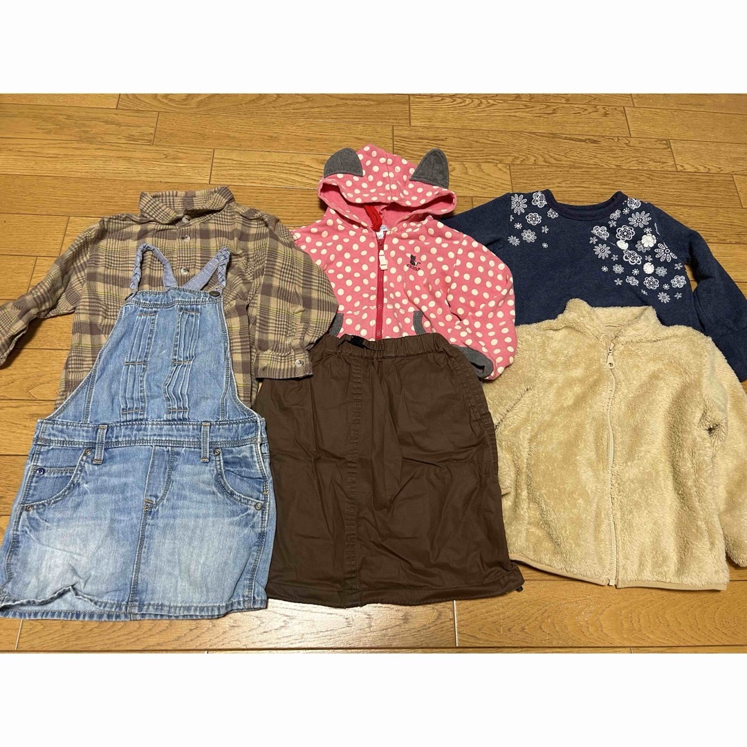 UNIQLO(ユニクロ)の女の子向けキッズ服　100cm 6点セット キッズ/ベビー/マタニティのキッズ服女の子用(90cm~)(ジャケット/上着)の商品写真