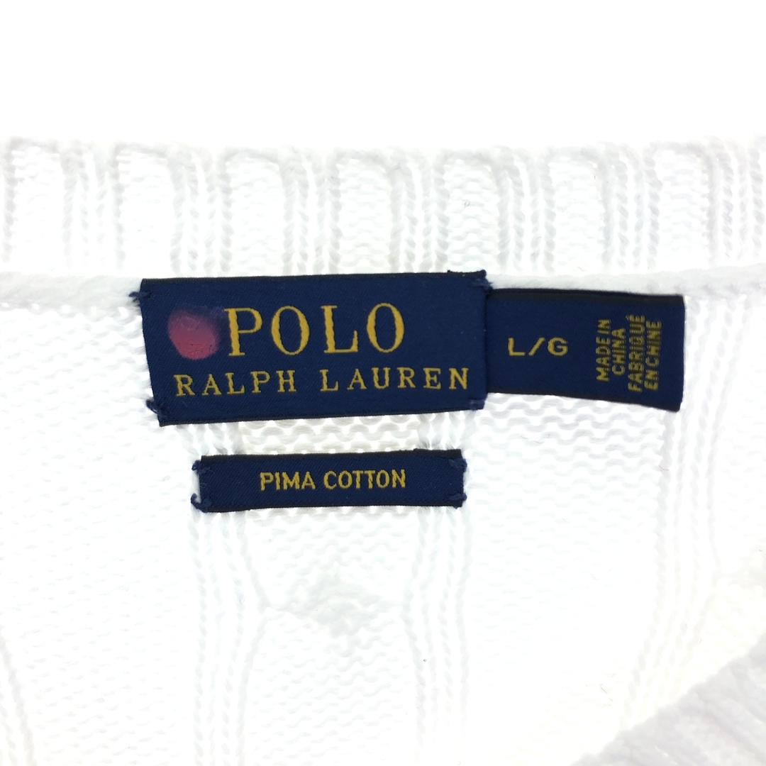 Ralph Lauren(ラルフローレン)の古着 ラルフローレン Ralph Lauren POLO RALPH LAUREN コットンニットセーター レディースL /eaa409248 レディースのトップス(ニット/セーター)の商品写真