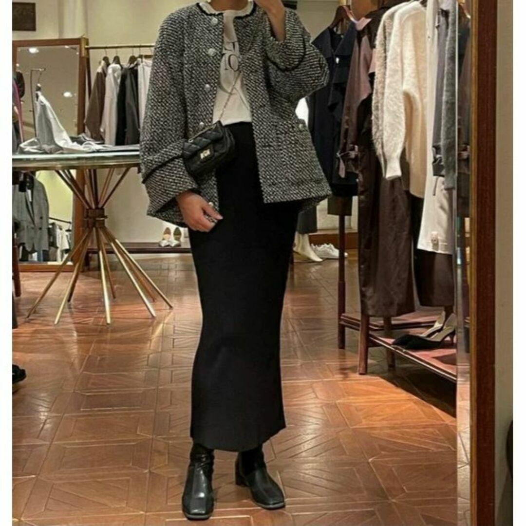 Loungedress ラウンジドレス ツイードジャケット ライトグレー Loungedress ラウンジドレス ツイードジャケット ライトグレー