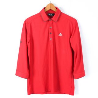 アディダス(adidas)のアディダス シャツ 7分袖 ゴルフウエア スポーツウエア トップス 赤 メンズ Mサイズ レッド adidas(シャツ)