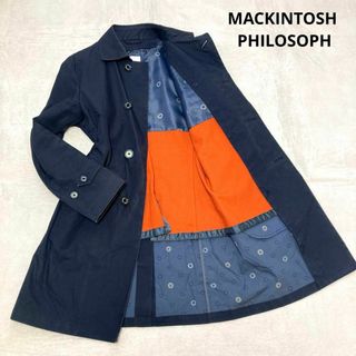 マッキントッシュフィロソフィー(MACKINTOSH PHILOSOPHY)のマッキントッシュ　ステンカラーコート　ゴム引き　ネイビー(ステンカラーコート)