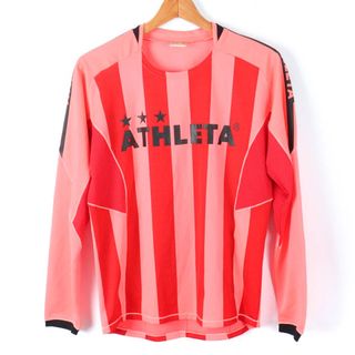 アスレタ(ATHLETA)のアスレタ Tシャツ 長袖 サッカー スポーツウエア トップス メンズ Sサイズ ピンク ATHLETA(Tシャツ/カットソー(七分/長袖))