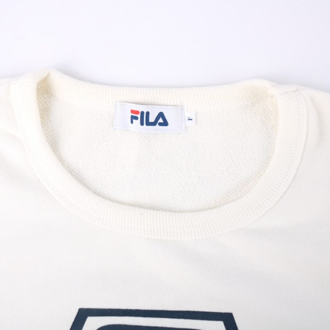 FILA(フィラ)のフィラ スウェット 長袖 スポーツウエア トップス 白 レディース Fサイズ ホワイト FILA レディースのトップス(トレーナー/スウェット)の商品写真