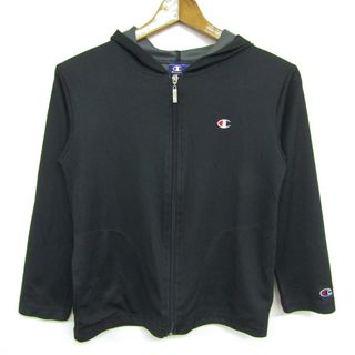 チャンピオン(Champion)のチャンピオン ジップアップパーカー スポーツウエア キッズ 男の子用 150サイズ ブラック Champion(Tシャツ/カットソー)