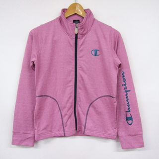 チャンピオン(Champion)のチャンピオン 長袖ジャージ ジップアップ スポーツウエア  キッズ 女の子用 150サイズ ピンク Champion(Tシャツ/カットソー)