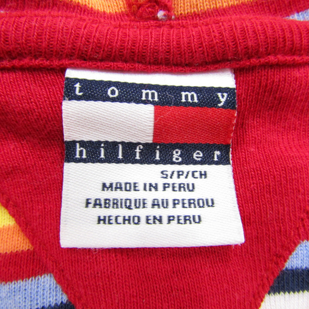 TOMMY HILFIGER(トミーヒルフィガー)のトミーヒルフィガー 長袖パーカー ジップアップ ボーダー柄 キッズ 女の子用 Sサイズ マルチカラー TOMMY HILFIGER キッズ/ベビー/マタニティのキッズ服女の子用(90cm~)(Tシャツ/カットソー)の商品写真