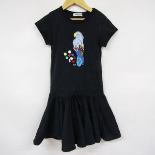 ソニアリキエル(SONIA RYKIEL)のソニアリキエル 半袖ワンピース オウムアップリケ ビジュー キッズ 女の子用 120サイズ ブラック Sonia Rykiel(ワンピース)