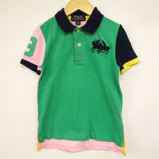 ポロラルフローレン(POLO RALPH LAUREN)のポロ・ラルフローレン 半袖ポロシャツ ブロックカラー キッズ 男の子用 4/4Tサイズ グリーン POLO RALPH LAUREN(Tシャツ/カットソー)