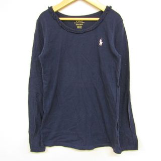 ポロラルフローレン(POLO RALPH LAUREN)のポロ・ラルフローレン 長袖Tシャツ ポニーロゴ キッズ 女の子用 M 140/76サイズ ネイビー POLO RALPH LAUREN(Tシャツ/カットソー)