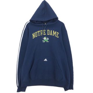 アディダス(adidas)の古着 アディダス adidas NOTRE DAME ノートルダム大学 カレッジ スウェットプルオーバーパーカー メンズXL /eaa389993(スウェット)