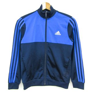 アディダス(adidas)のアディダス 長袖ジャージ ジップアップ スポーツウエア  キッズ 男の子用 150サイズ ネイビー×ブルー adidas(その他)