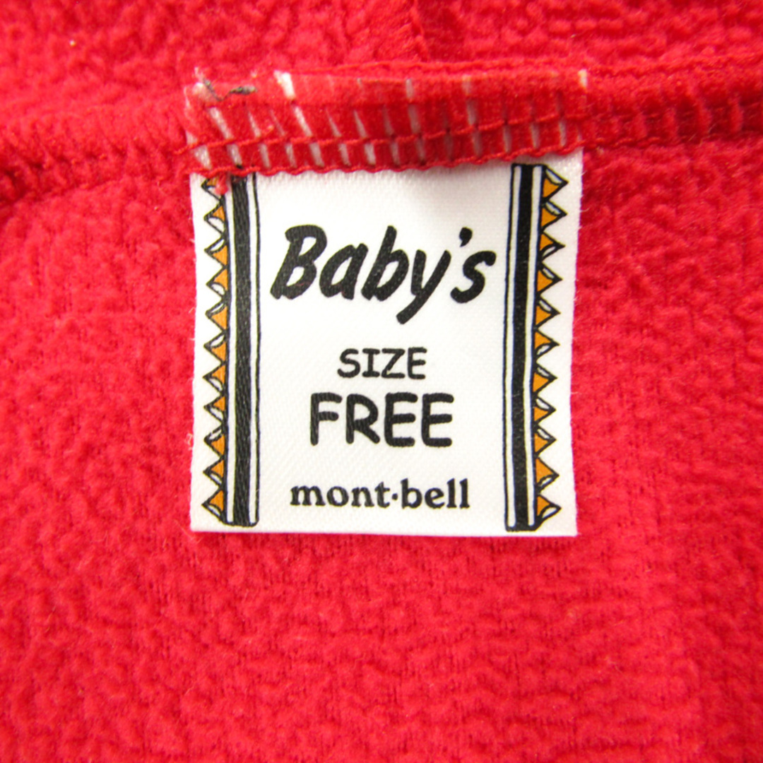 mont bell(モンベル)のモンベル ポンチョ フリース フード付き アウター ベビー 男の子用 FREEサイズ レッド mont-bell キッズ/ベビー/マタニティのベビー服(~85cm)(ジャケット/コート)の商品写真