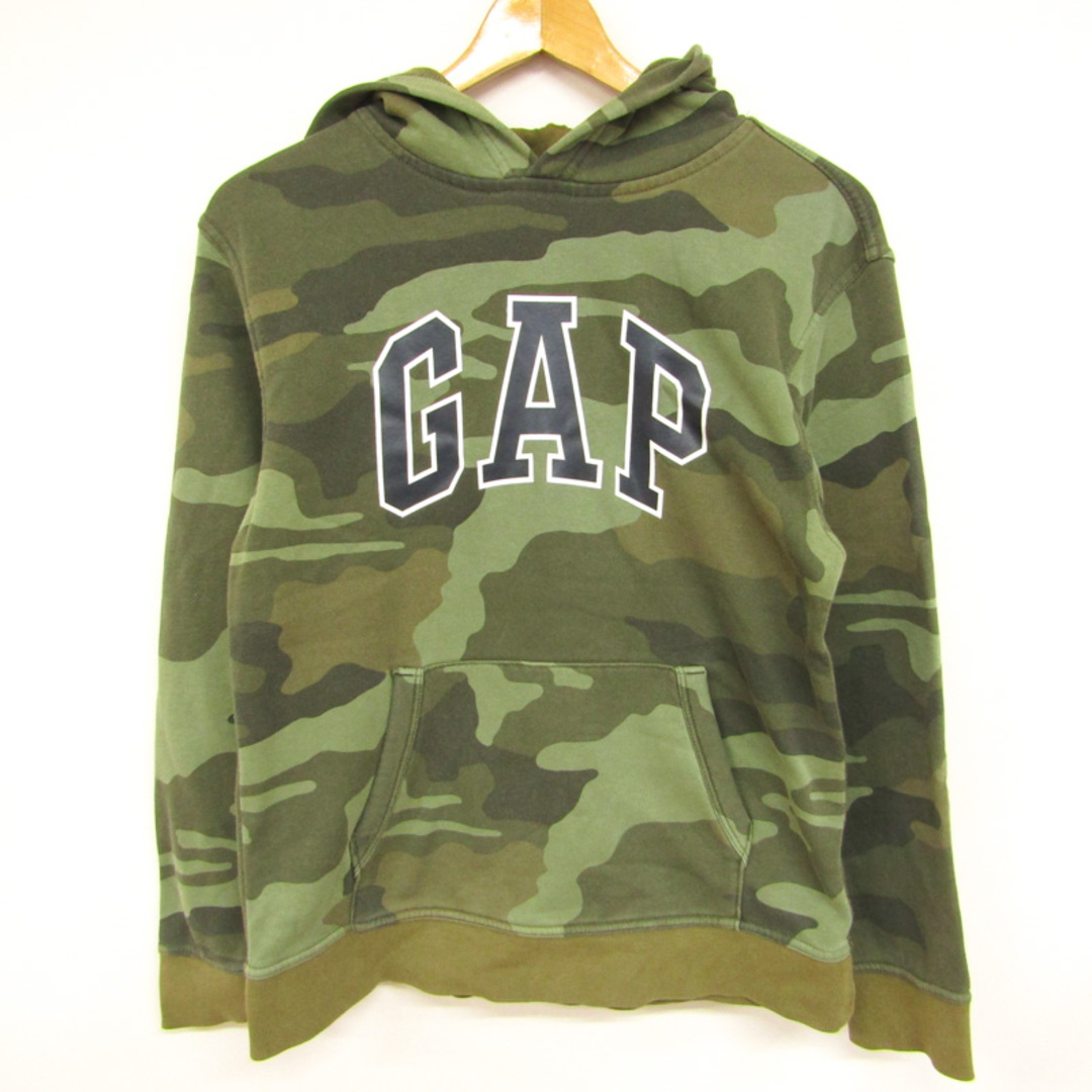 GAP(ギャップ)のギャップ 長袖パーカー スウェット スエット カモフラ柄 キッズ 男の子用 XLサイズ カーキ GAP キッズ/ベビー/マタニティのキッズ服女の子用(90cm~)(Tシャツ/カットソー)の商品写真