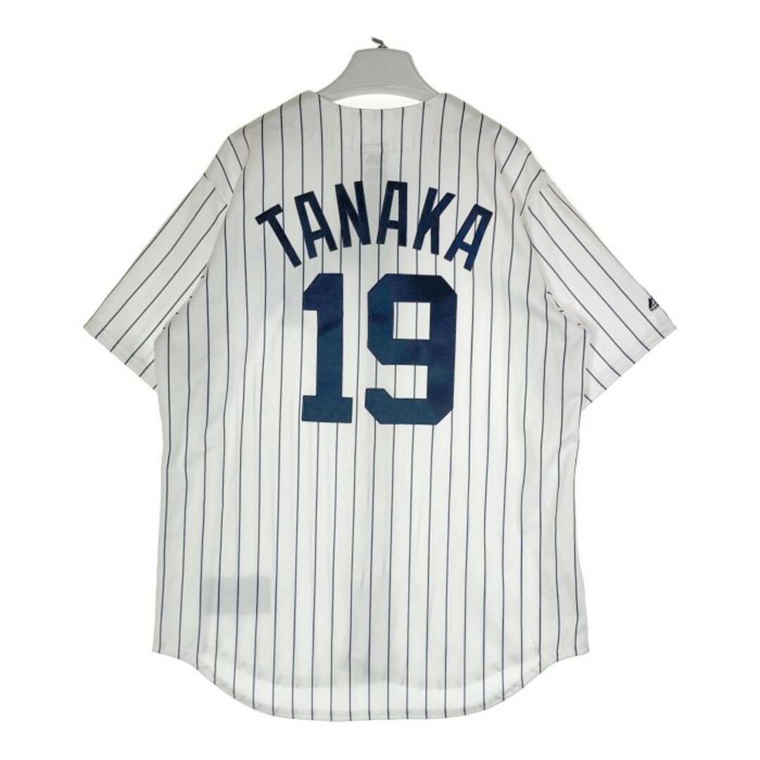 Majestic(マジェスティック)の★Majestic マジェスティック MLB メジャーリーグ ベースボール NEW YORK YANKEES ニューヨーク ヤンキース TANAKA 田中将大選手 19 HOME プレイヤー レプリカ ユニフォーム ホワイト sizeL メンズのトップス(Tシャツ/カットソー(半袖/袖なし))の商品写真