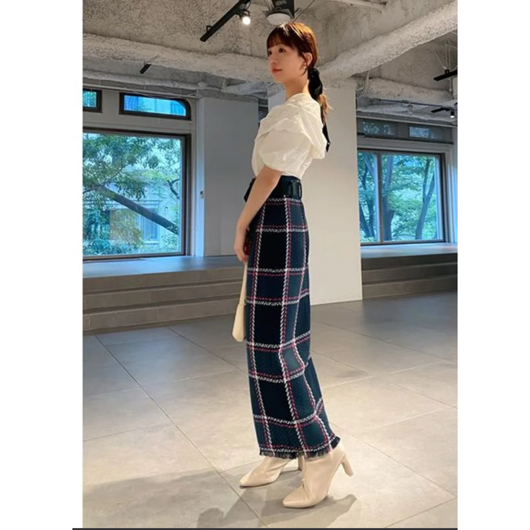 ☆美品☆SNIDEL ベルティッドロービングチェックタイトスカート ☆美品☆SNIDEL ベルティッドロービングチェックタイトスカート