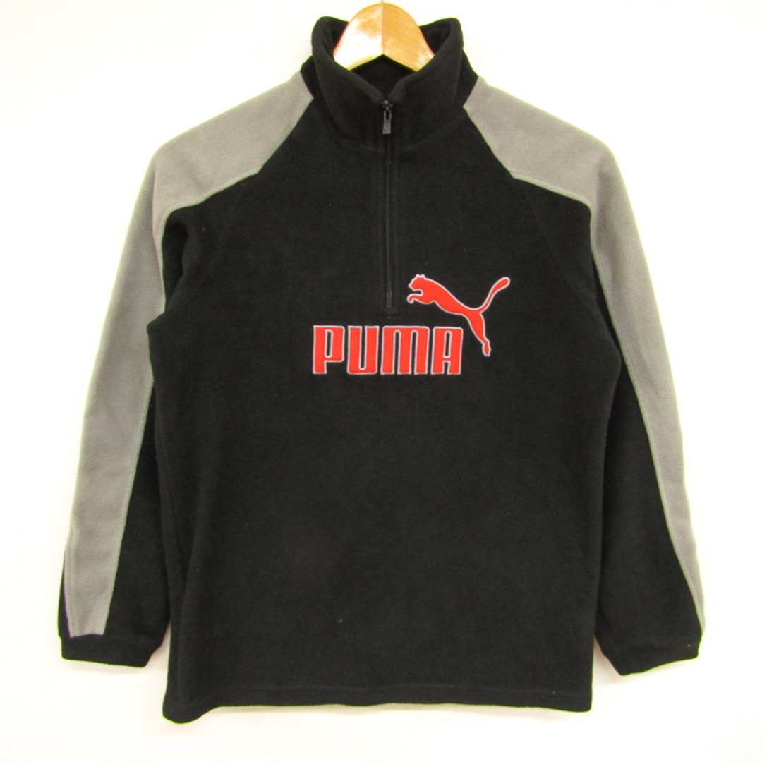 PUMA(プーマ)のプーマ 長袖フリース ハーフジップ フロントロゴ スポーツウエア キッズ 男の子用 150サイズ ブラック PUMA キッズ/ベビー/マタニティのキッズ/ベビー/マタニティ その他(その他)の商品写真