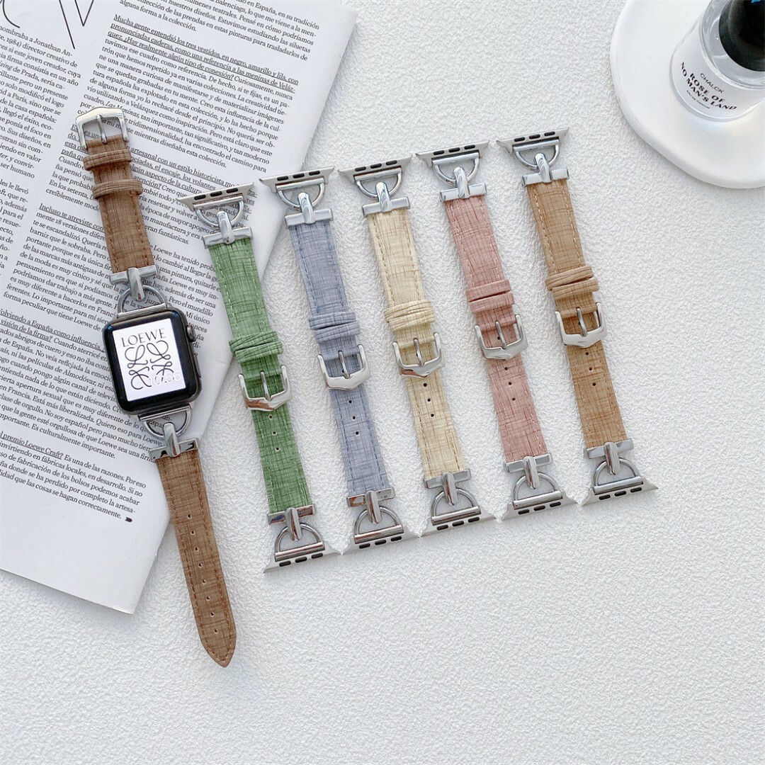 ❥ アップルウォッチ パステルカラー フェイクレザーバンド 42/44/45mm レディースのファッション小物(腕時計)の商品写真