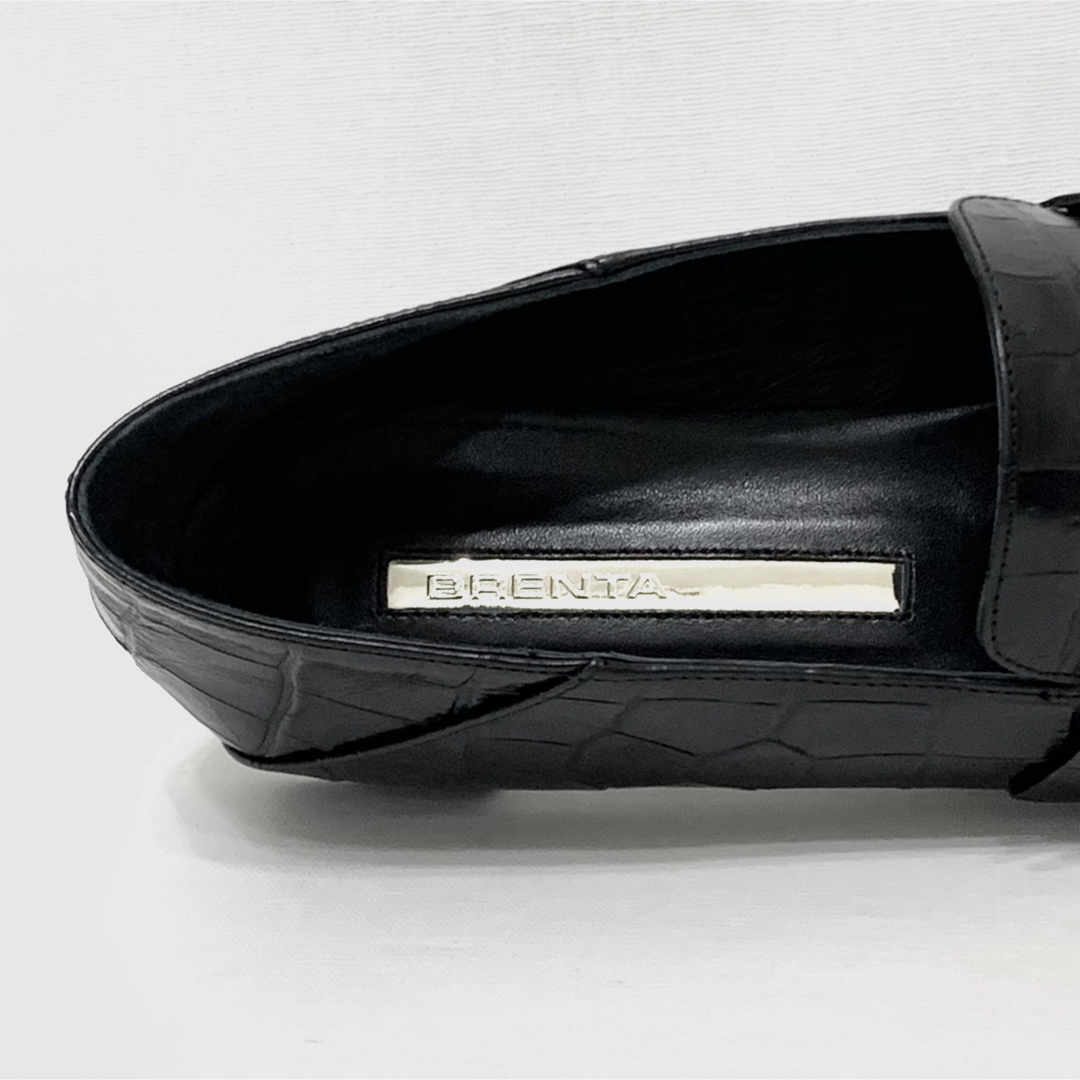 TOMORROWLAND(トゥモローランド)の■ほぼ未使用 定4.8万 ブレンタ BRENTA ローファー 38 24 黒 レディースの靴/シューズ(ローファー/革靴)の商品写真