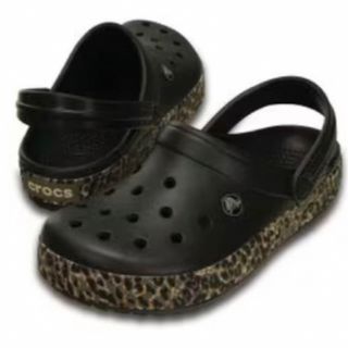 クロックス(crocs)の新品 26㎝ クロックス クロックバンド レオパード クロッグ ブラック(サンダル)