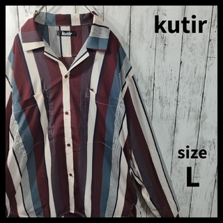 【kutir】Open Collar Drape Shirt　D190(シャツ)