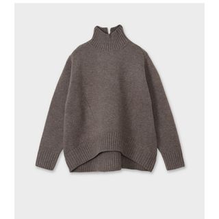 CINOH チノ 18AW ハイネックサイドデコレーテッドニットセーター