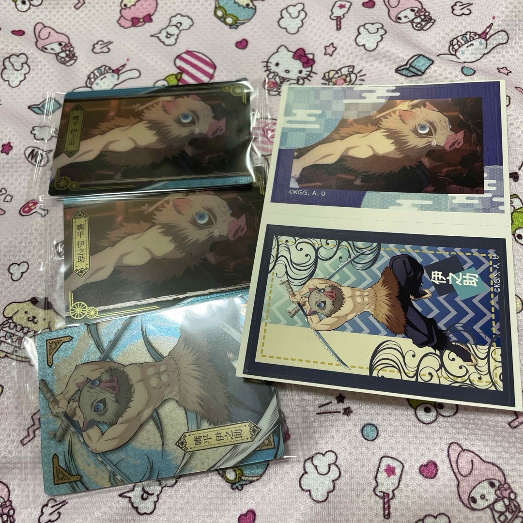 鬼滅の刃　シール　カード　14点セット エンタメ/ホビーのおもちゃ/ぬいぐるみ(キャラクターグッズ)の商品写真