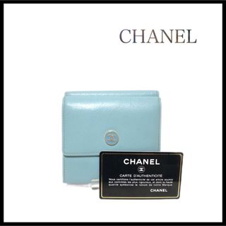 シャネル(CHANEL)の【美品】CHANEL シャネル　ココボタン　三つ折り財布　ヴィンテージ(財布)