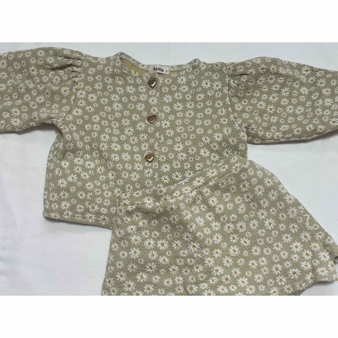 aosta - lovely cardigan flower / L キッズ/ベビー/マタニティのキッズ服女の子用(90cm~)(カーディガン)の商品写真