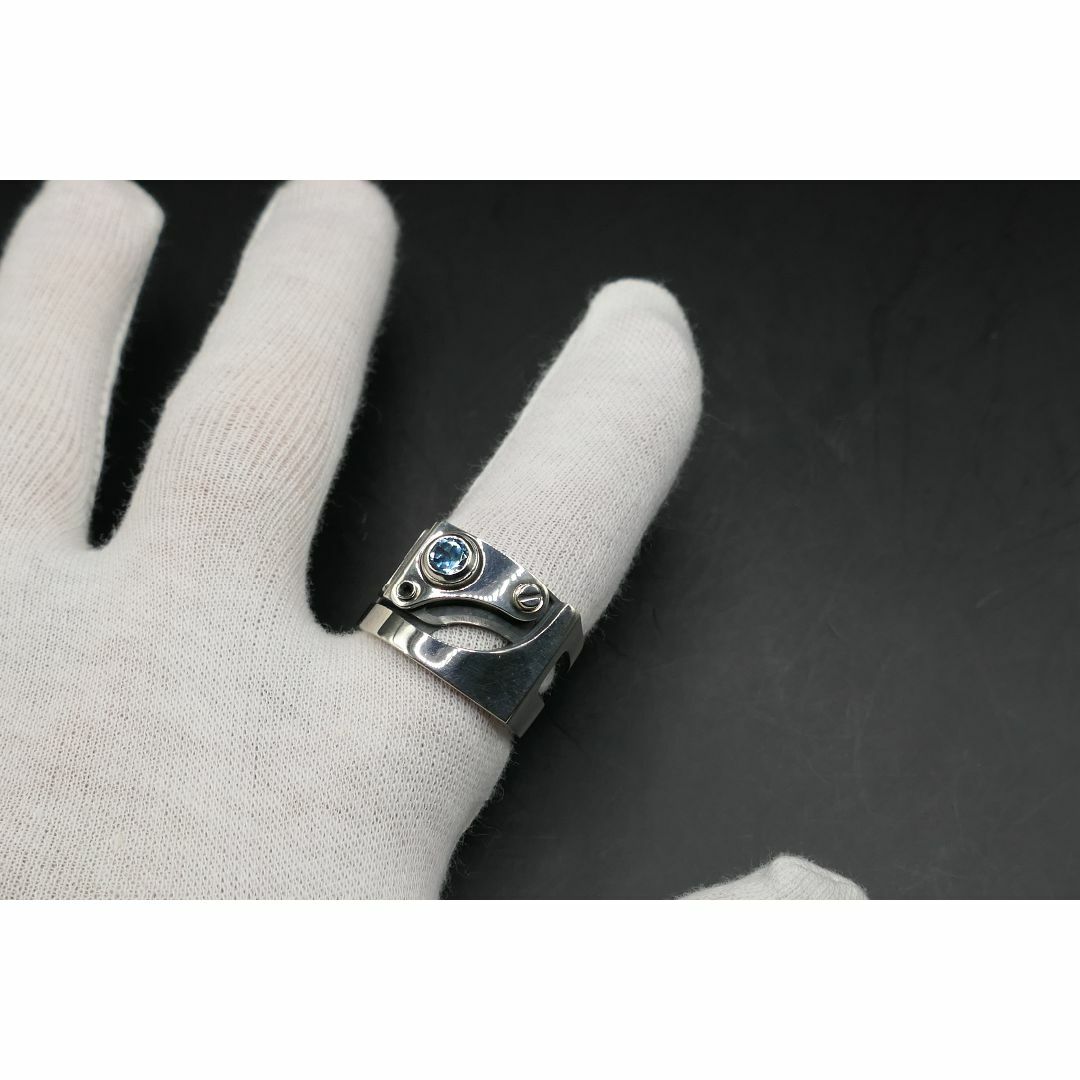 Dr.MONROE(ドクターモンロー)の新品　未使用　15号　ドクターモンロー　メカニカル　リング　ブルートパーズ　指輪 メンズのアクセサリー(リング(指輪))の商品写真
