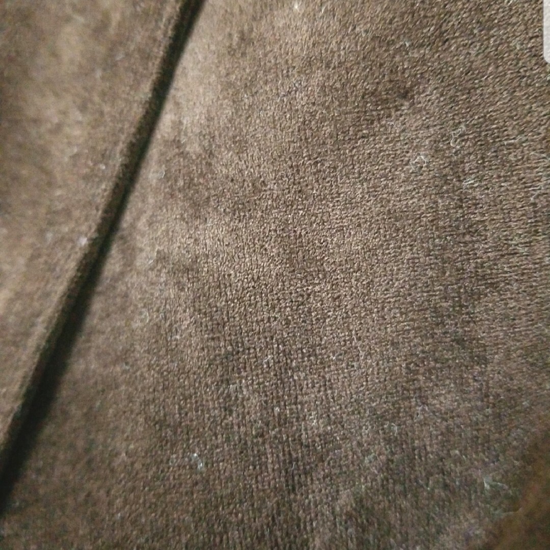 INED(イネド)のイネド 秋冬 ダークブラウン ベロア テーラードジャケット 9号(Mサイズ) レディースのジャケット/アウター(テーラードジャケット)の商品写真