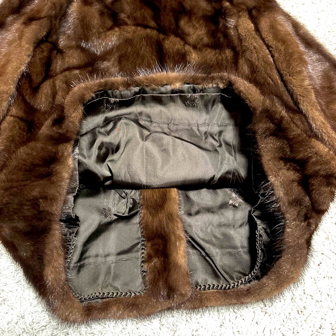 【極美品】サガミンク　SAGAMINK 毛皮コート　ファー　銀タグ　ブラウン レディースのジャケット/アウター(毛皮/ファーコート)の商品写真
