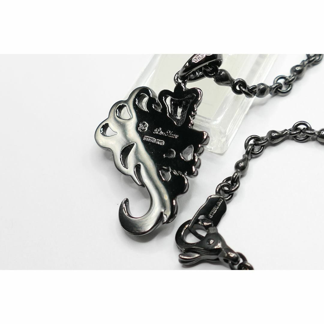 極美品 ライオンハート ハウル ネックレス ジルコニア ブラック 950 極美品 ライオンハート ハウル ネックレス ジルコニア ブラック 950