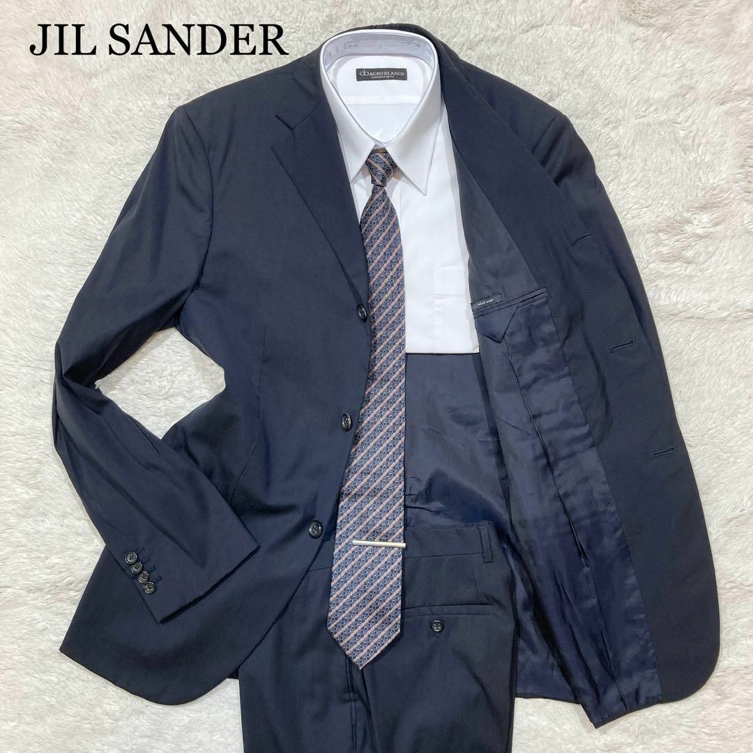 Jil Sander(ジルサンダー)の【極美品】ジルサンダー 高級スーツ テイラーメイド 総裏 ボタンフライ 春夏 メンズのスーツ(セットアップ)の商品写真