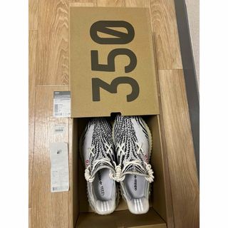 イージー(YEEZY（adidas）)の美品　アディダス YeezyBoost イージーブースト350 V2 ゼブラ(スニーカー)