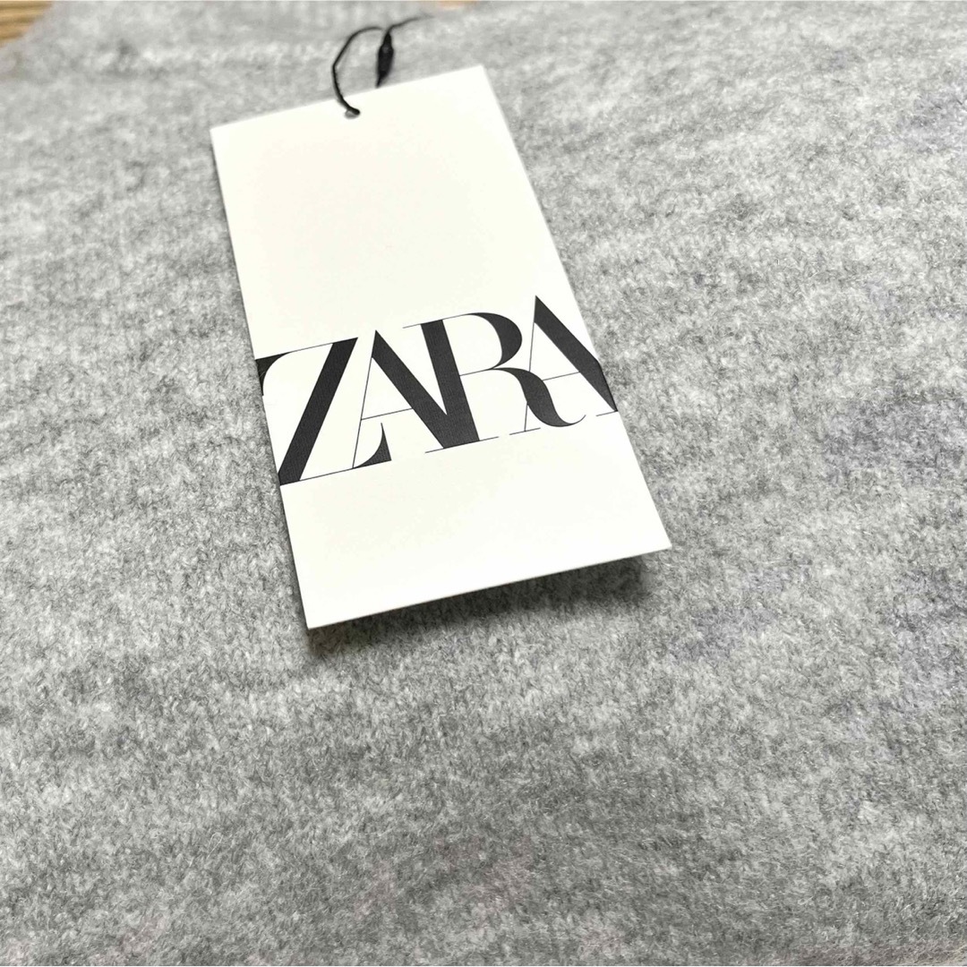 ZARA(ザラ)のZARA クロップド丈 ニットセーター ミディアムグレー レディースのトップス(ニット/セーター)の商品写真