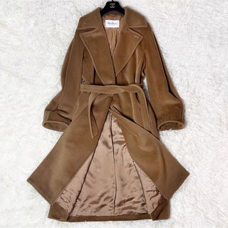 マックスマーラ(Max Mara)の最高級　現行タグ　マックスマーラ　ベルテッドコート　女優襟　ウール　カシミヤ(ロングコート)