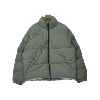 ストーンアイランド(STONE ISLAND)のSTONE ISLAND ダウンジャケット/ダウンベスト L カーキ 【古着】【中古】(ダウンジャケット)