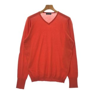 ジョンスメドレー(JOHN SMEDLEY)のJOHN SMEDLEY ジョンスメドレー ニット・セーター -(S位) 赤 【古着】【中古】(ニット/セーター)