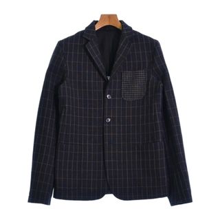 マルニ(Marni)のMARNI カジュアルジャケット 46(M位) 紺系xグレーx黒(チェック) 【古着】【中古】(テーラードジャケット)