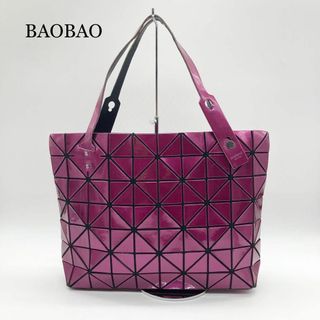 バオバオイッセイミヤケ(BaoBaoIsseyMiyake)の【美品】 バオバオ イッセイミヤケ ロックマット トートバッグ ピンク マチ有(トートバッグ)