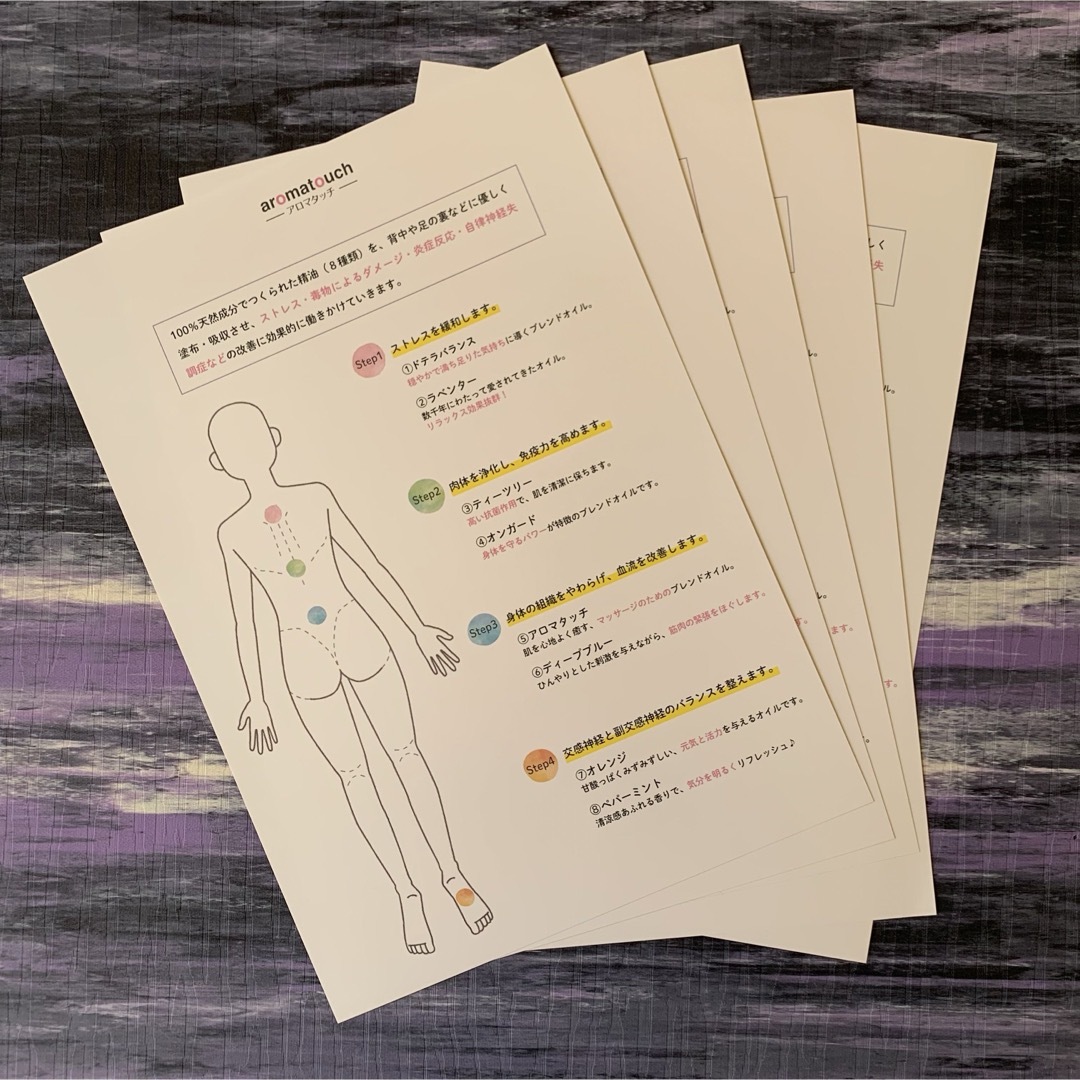 doTERRA - アロマタッチ解説チラシ(5枚セット)の通販 by doTERRA - アロマタッチ解説チラシ(5枚セット)の通販 by