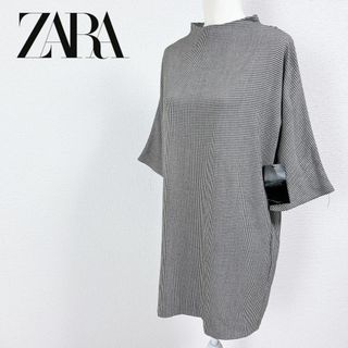 【ザラ】ZARA ノースリーブ ワンピース レーヨン混 ビジネス L グレー96備考