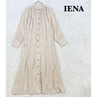 イエナ(IENA)のイエナ　IENA レーヨンツイルギャザーワンピース　ナチュラル　アイボリー　38(ロングワンピース/マキシワンピース)