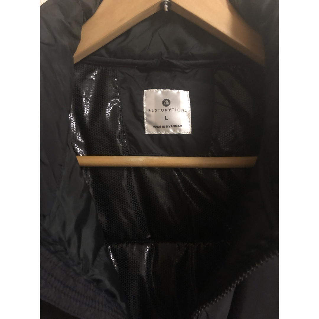 ダウンベスト チョッキ ブラック L メンズのジャケット/アウター(ダウンベスト)の商品写真