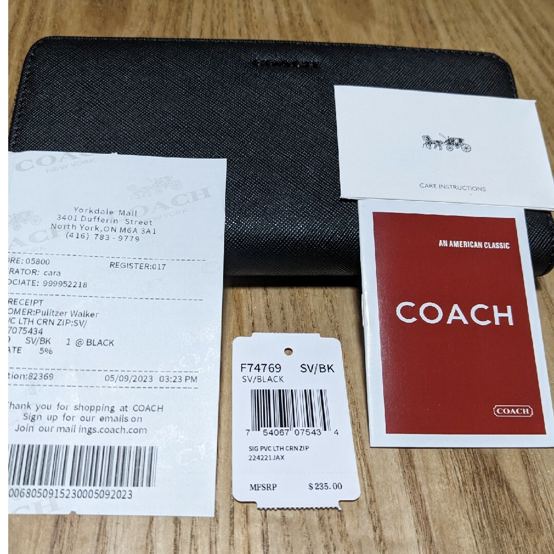 COACH(コーチ)のCOACH 長財布　ラウンドファスナーシンプル黒 メンズのファッション小物(長財布)の商品写真