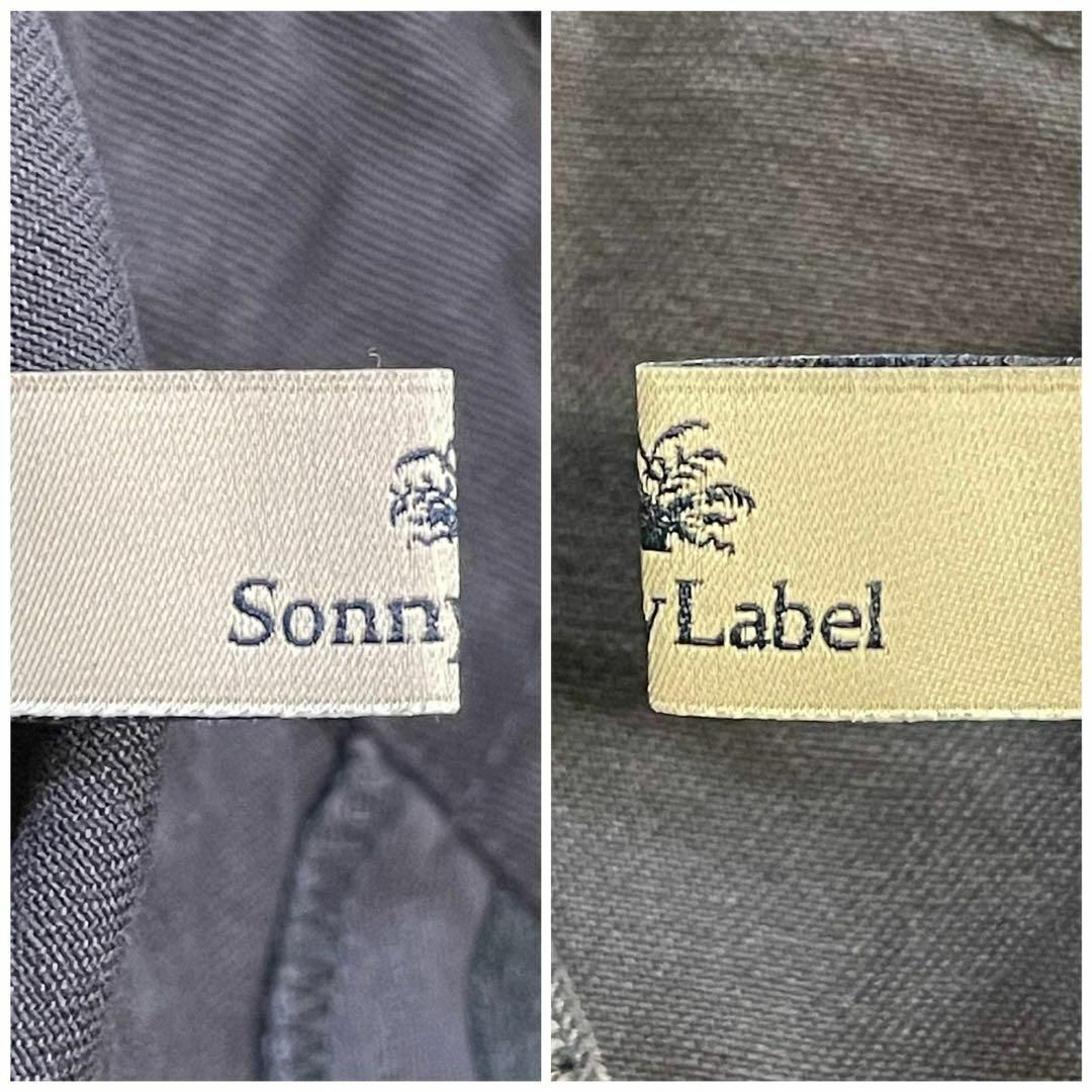 Sonny Label(サニーレーベル)のSonny Label (36) コットン ワイドパンツ ネイビー 無地 レディースのパンツ(カジュアルパンツ)の商品写真