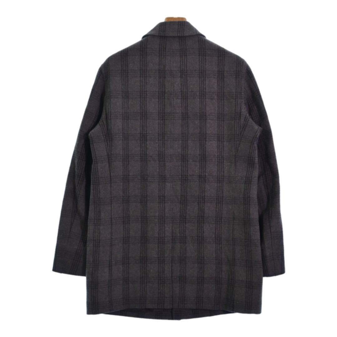 HERNO - HERNO ヘルノ ステンカラーコート 48(L位) グレーx茶 HERNO - HERNO ヘルノ ステンカラーコート 48(L位) グレーx茶