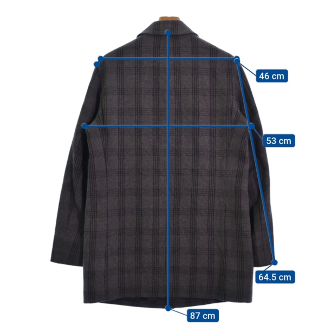 HERNO - HERNO ヘルノ ステンカラーコート 48(L位) グレーx茶 HERNO - HERNO ヘルノ ステンカラーコート 48(L位) グレーx茶